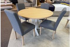 Clara - Pair of Grey Dining Chairs - Clearance
