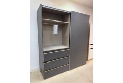 Lissie - 1 Sliding Door Open Wardrobe with 3 Drawers - Clearance