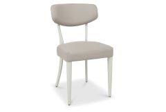 Long Beach - Upholstered Dining Chair - Grey Bonded Leather (Sold in Pairs)