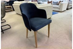 Navy Chair with Oak Legs - Clearance