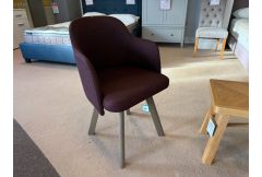 Swivel Chair Upholstered in Plum - Clearance