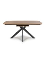 Boswell - Rustic Oak Rectangular Extending Table 160 cm