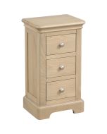 Litchfield - Oak 3 Drawer Compact Bedside Chest